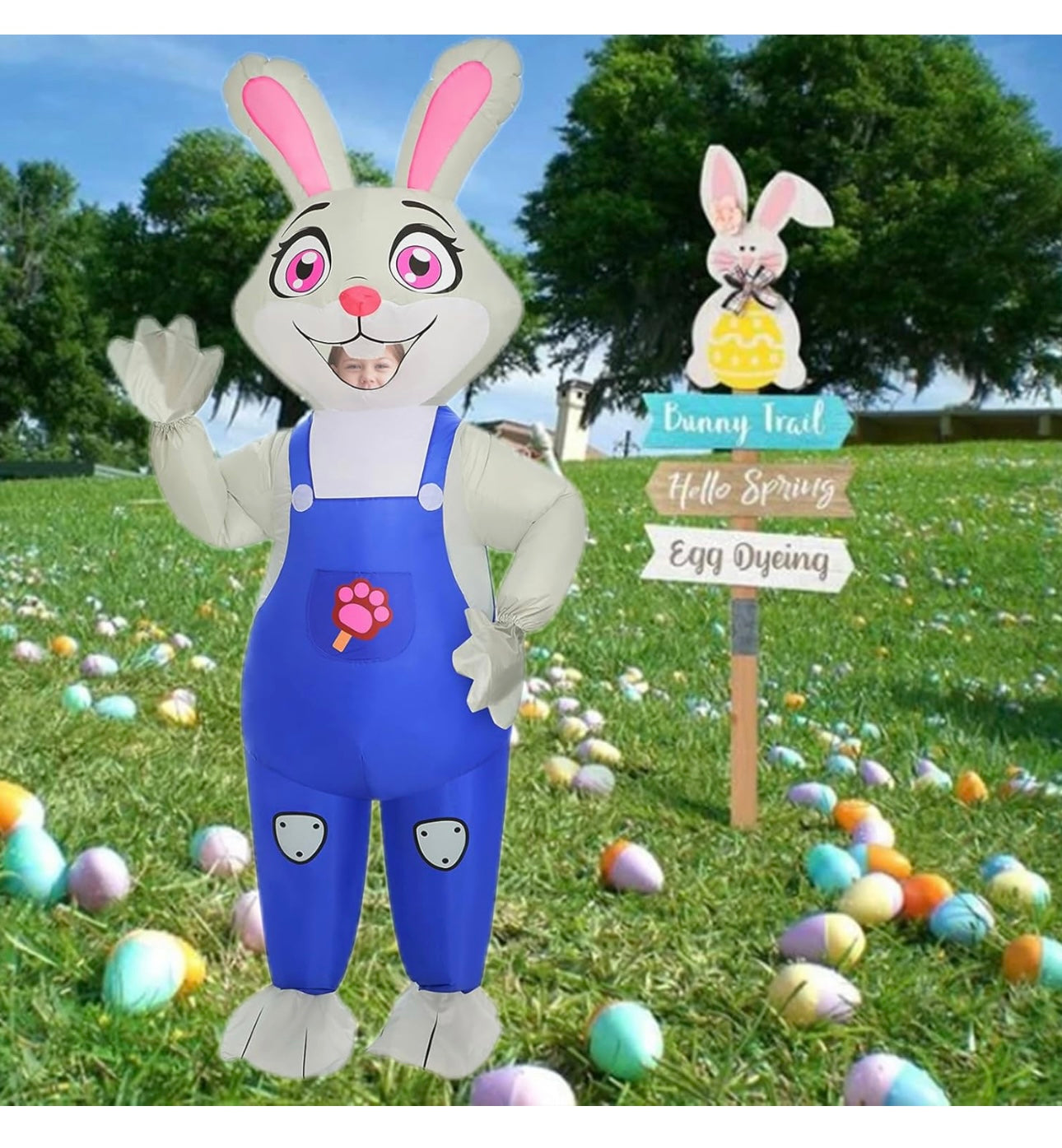 AA Inflatable Bunny Costume Kids NEW