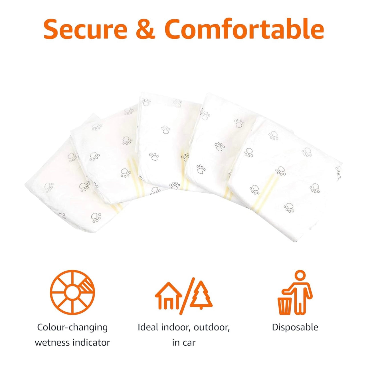 AA Dog Disposable Diapers Male Wrap Medium Amazon Basics (50Pcs) NEW