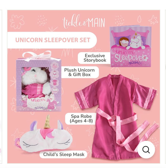 AA Ages 4+ Unicorn Sleepover Squad Pink Tickle & Main NEW
