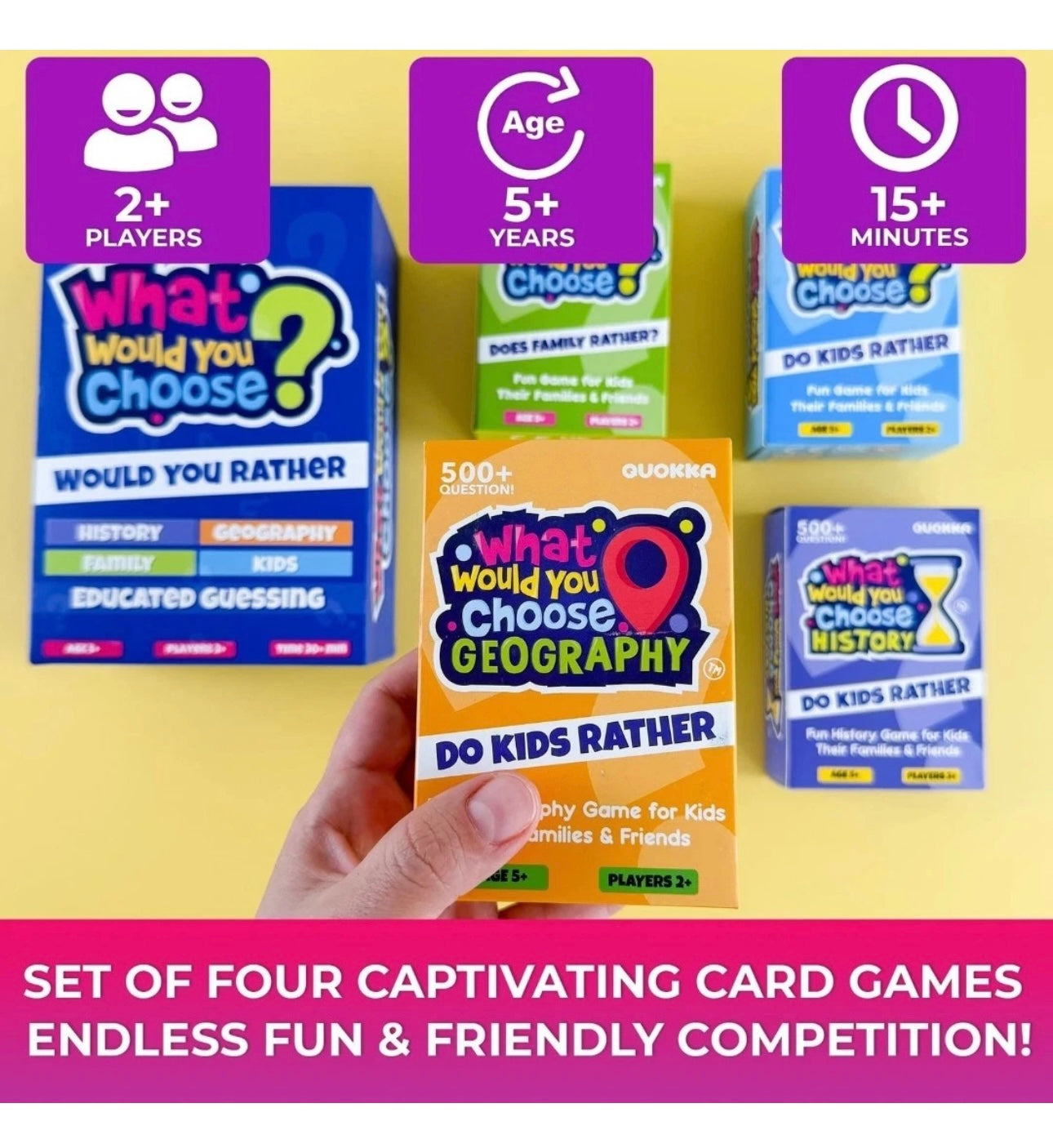 AA Quokka Setx4 Card Game (What Would You Choose?) Age 5+ NEW