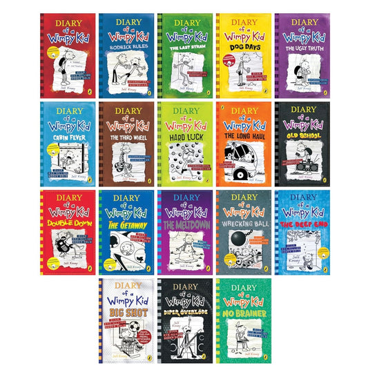 AA Diary Of A Wimpy Kid 1-18 Paperback Hard NEW
