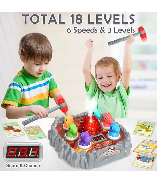 AA Dinosaur Whack Mole Battle Game Toy 3+ Yerloa NEW