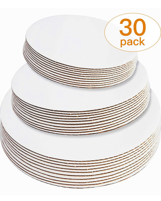 AA Cake Board Round Base White Pack of 30(6”, 8”, 10”) NEW