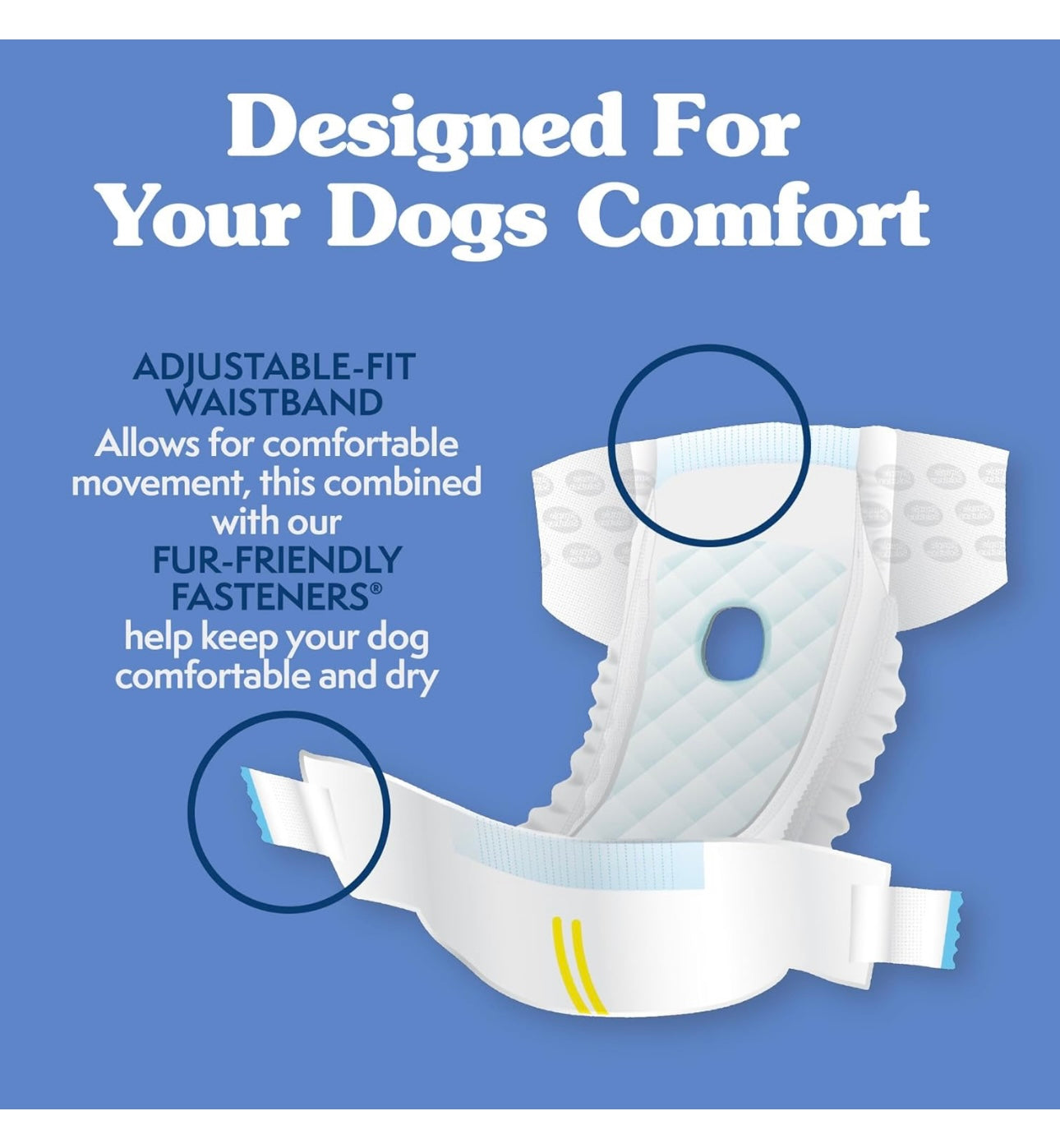 AA Dog Disposable Diapers Female XXL-Waist:22”-37” Weight: over 75 lbs Simple Solution (30 diapers) NEW