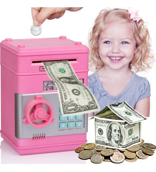 AA Coins and Bills Password/PIN Piggy Bank Kids NEW