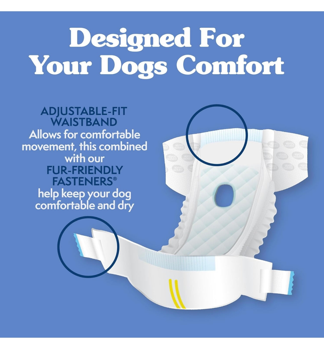 AA Dog Disposable Diaper Female LARGE/XL- Waist: 18”-27” NEW Weight: 50-75 lbs Simple Solution (30 Diapers)