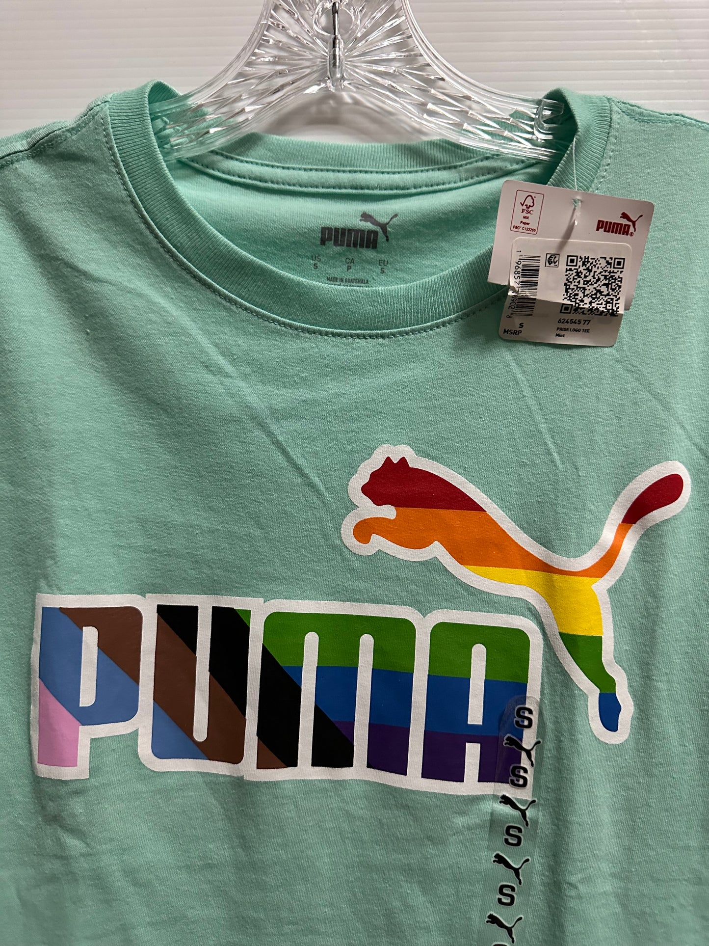 T-Shirt Women Pride Logo Short Sleeves PUMA SMALL NWT