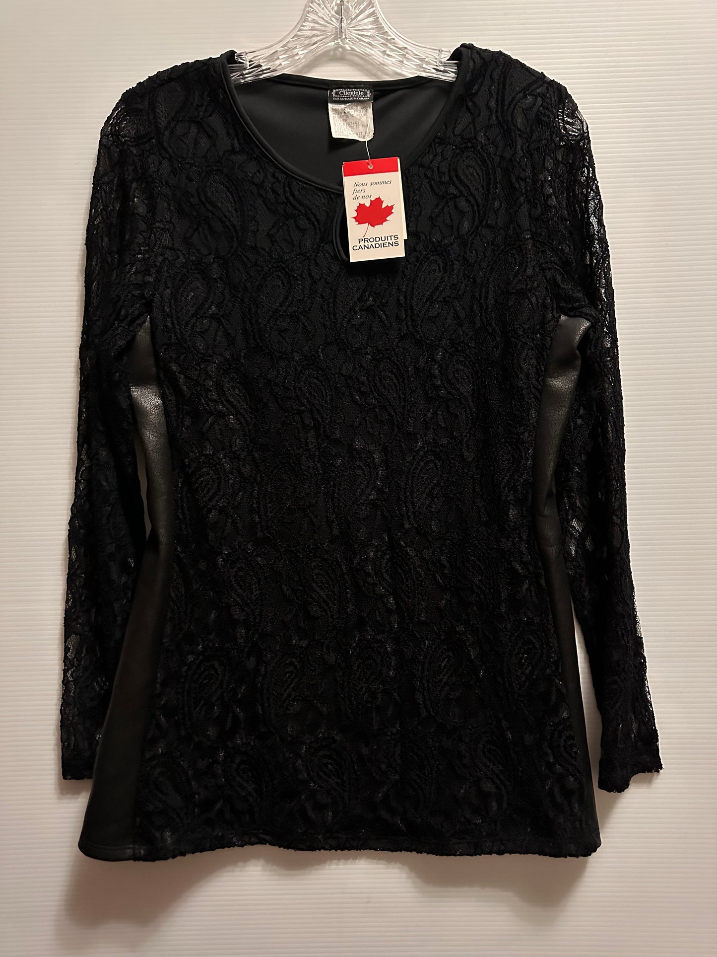 Tops Women Tunic Lace Long Sleeves CLIENTELE MEDIUM NWT