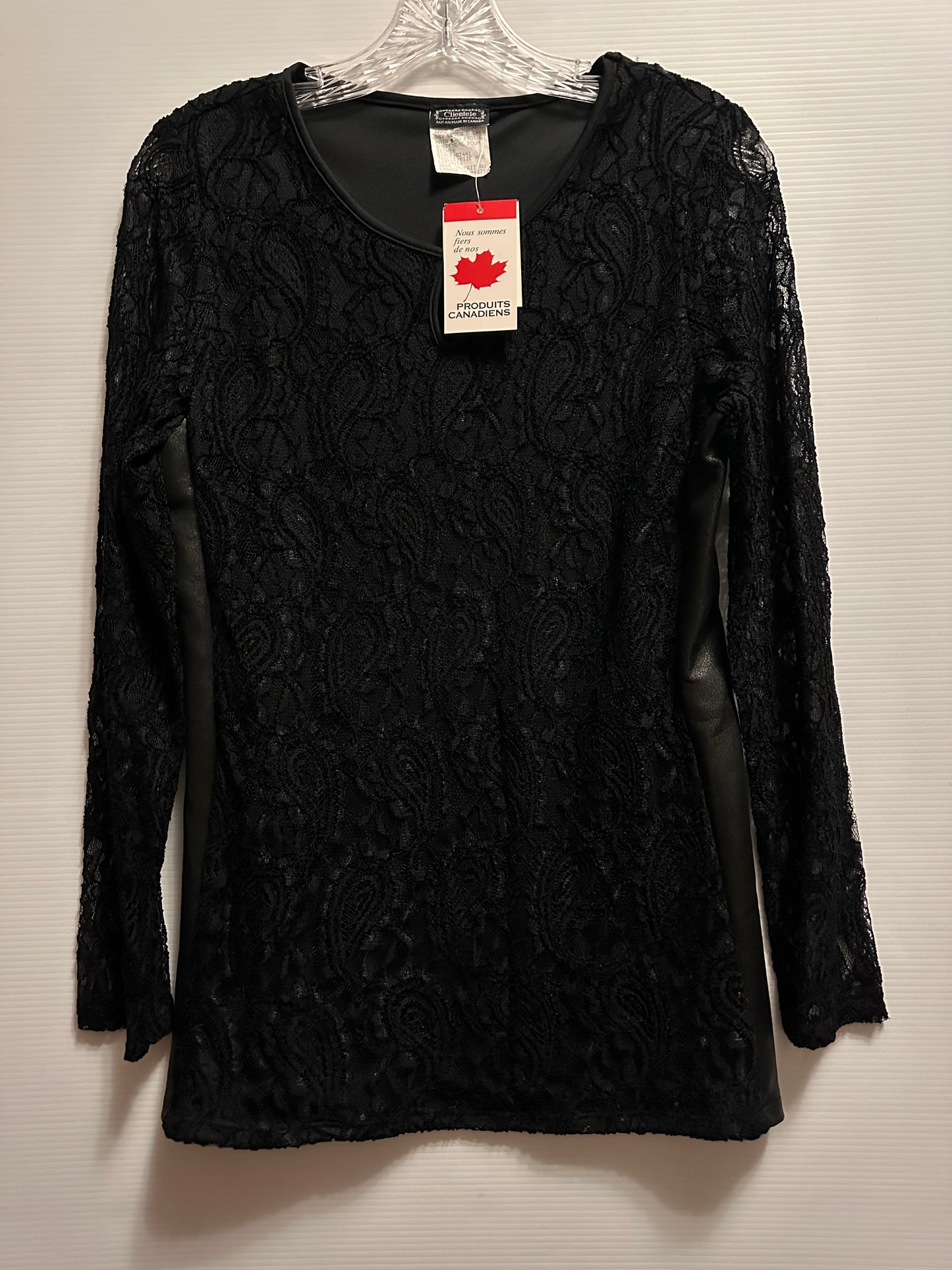 Tops Women Tunic Lace Long Sleeves CLIENTELE MEDIUM NWT