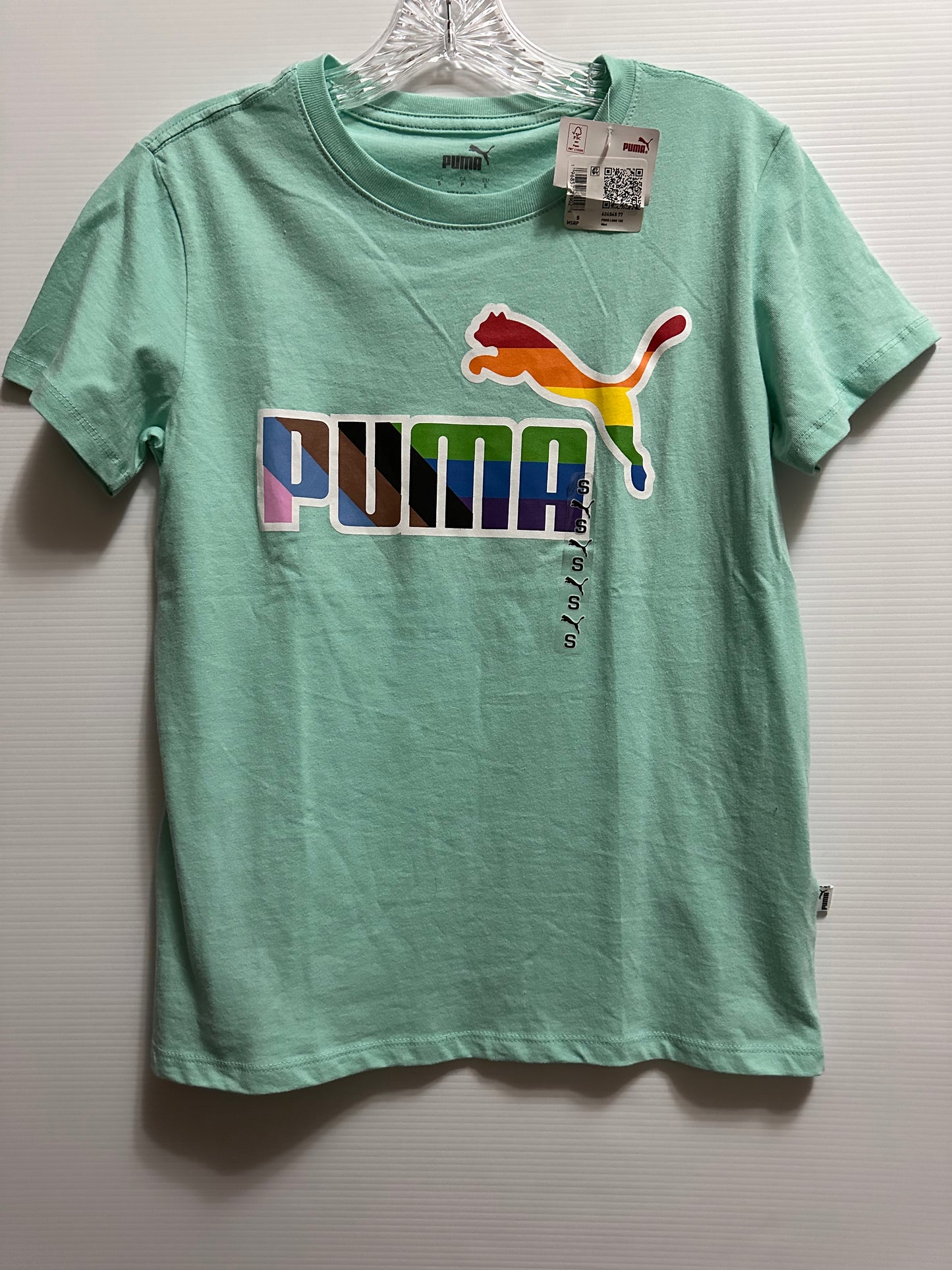 T-Shirt Women Pride Logo Short Sleeves PUMA SMALL NWT