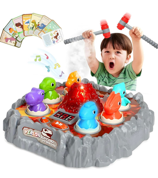 AA Dinosaur Whack Mole Battle Game Toy 3+ Yerloa NEW
